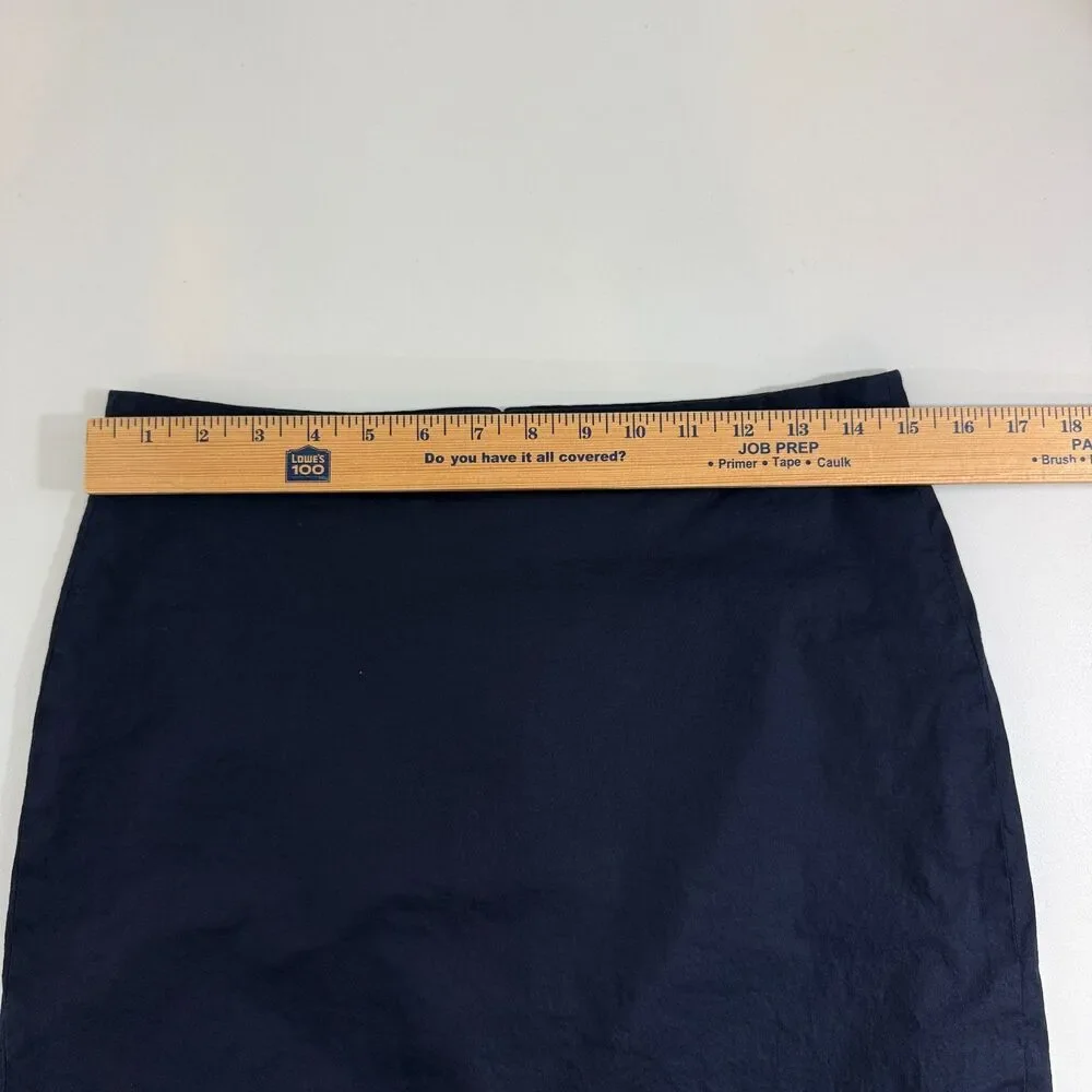 J.Crew Womens Size 4 Navy Blue Ruffle Hem Mini Skirt Cotton Stretch J0907